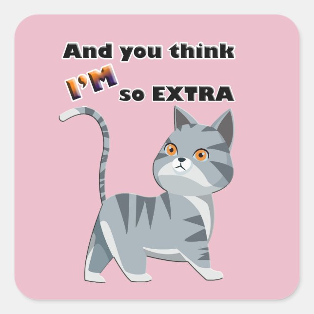 Pegatina Cuadrada Jerga general Z "Extra" (Anverso)