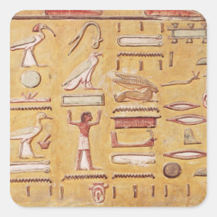 Pegatina Cuadrada Jeroglíficos, de la Tumba de Seti I