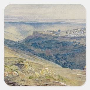 Pegatina Cuadrada Jerusalén