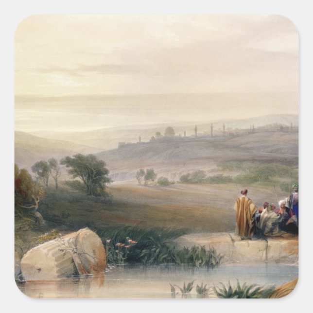 Pegatina Cuadrada Jerusalén, abril de 1839, placa 22 del volumen I d (Anverso)