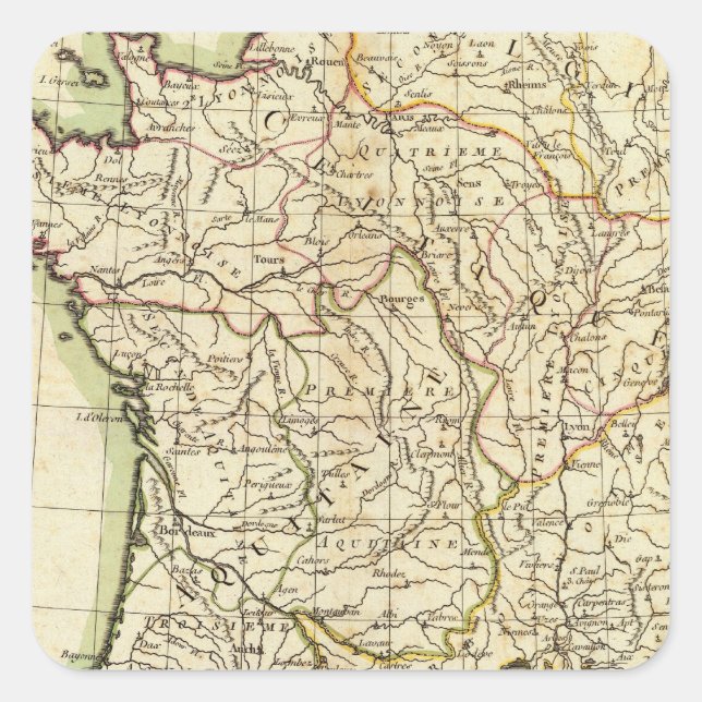 Pegatina Cuadrada Jerusalén Histórico (Anverso)