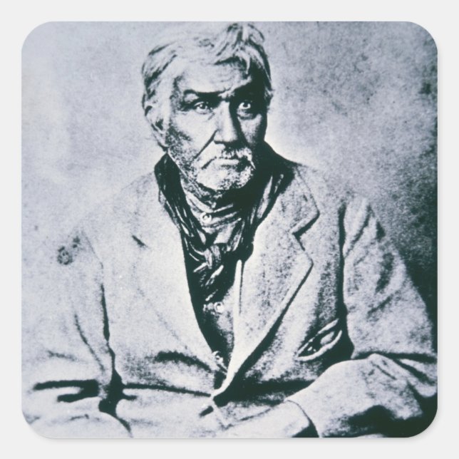 Pegatina Cuadrada Jesse Chisholm (foto de abajo) (Anverso)