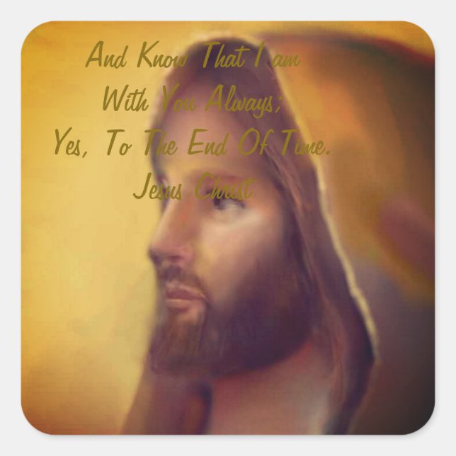 Pegatina Cuadrada Jesucristo (Anverso)