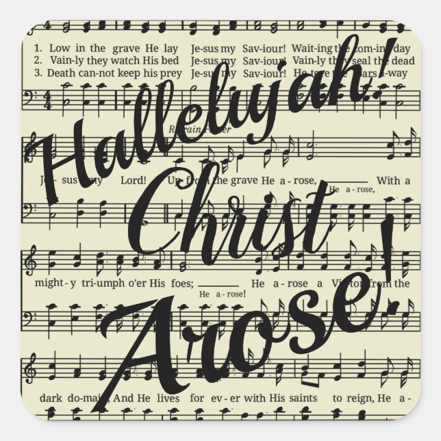 Pegatina Cuadrada Jesucristo (Anverso)