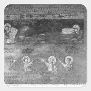 Pegatina Cuadrada Jesús en el Monte de los Olivos