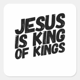 Pegatina Cuadrada Jesús Es El Rey