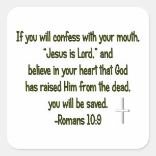 Pegatina Cuadrada Jesús es el Señor