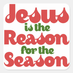 Pegatina Cuadrada Jesús es la razón de la temporada