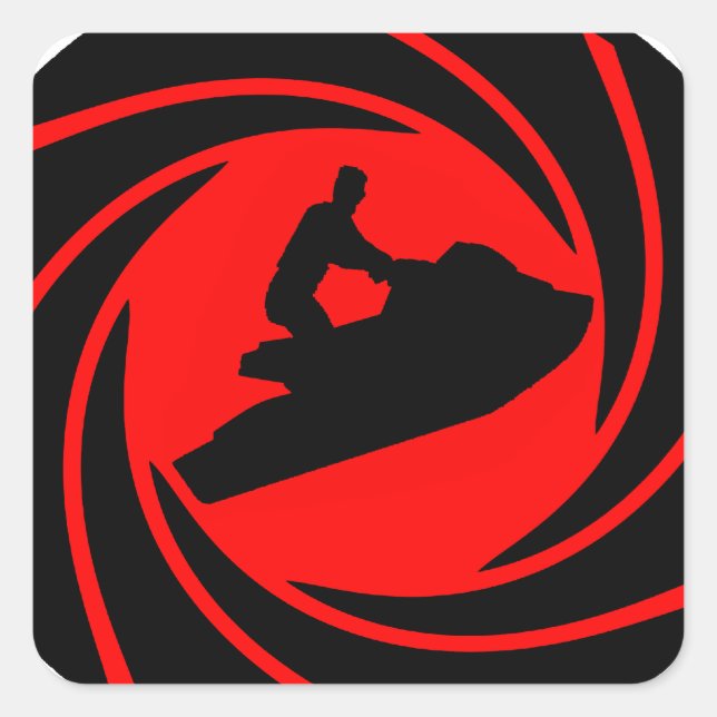 PEGATINA CUADRADA JET SKI PLAY (Anverso)