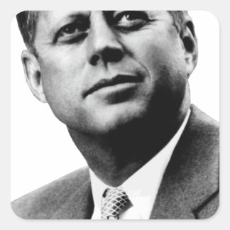Pegatina Cuadrada JFK - John F. Kennedy