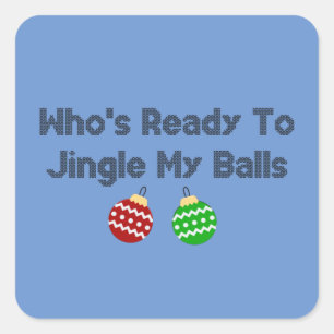 Pegatina Cuadrada Jingle Balls