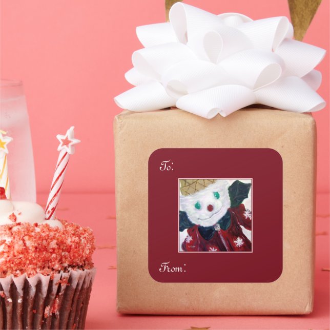 Pegatina Cuadrada Jingle Bear (Fiesta)