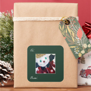 Pegatina Cuadrada Jingle Bear