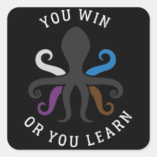 Pegatina Cuadrada Jiu Jitsu BJJ Octopus Jiu Jitsu Light
