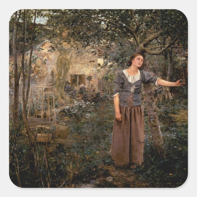 Pegatina Cuadrada joan de arco (Anverso)