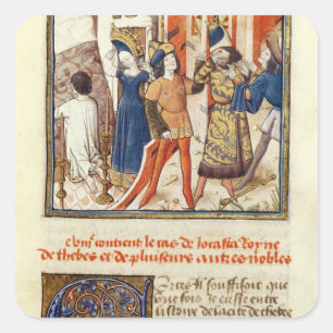 Pegatina Cuadrada Jocasta, reina de Thebes
