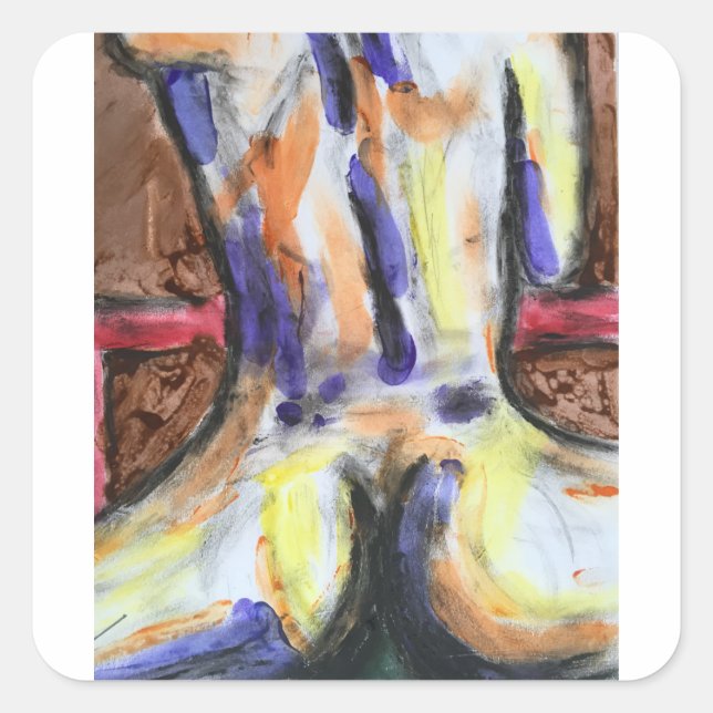 Pegatina Cuadrada Jody Deux (Anverso)