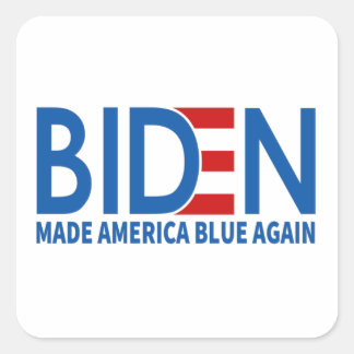 Pegatina Cuadrada Joe Biden hizo que Estados Unidos volviera a ser a
