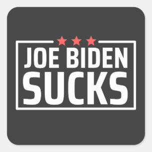 Pegatina Cuadrada joe Biden Sucks