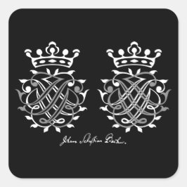 Pegatina Cuadrada Johann Sebastian Bach Siegel
