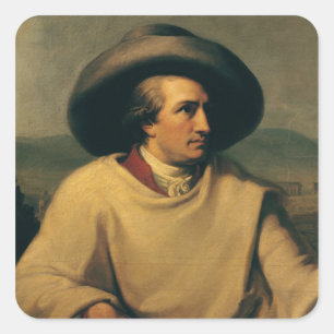 Pegatina Cuadrada Johann Wolfgang von Goethe