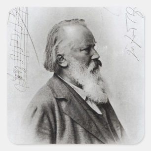 Pegatina Cuadrada Johannes Brahms
