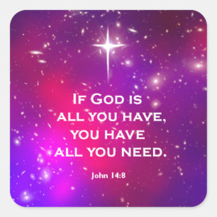 Pegatina Cuadrada John 14:8