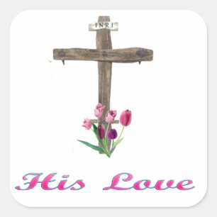 Pegatina Cuadrada john 3:16