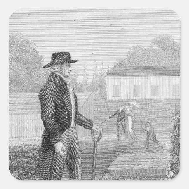 Pegatina Cuadrada John Abercrombie, 1839 (Anverso)