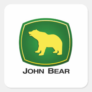 Pegatina Cuadrada John Bear