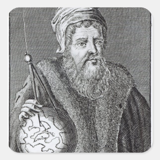 Pegatina Cuadrada John Dee a London (Anverso)