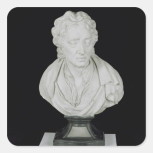 Pegatina Cuadrada John Locke (1632-1704) (yeso)