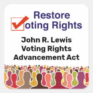 Pegatina Cuadrada John R. Lewis Voting Rights Advancement Act