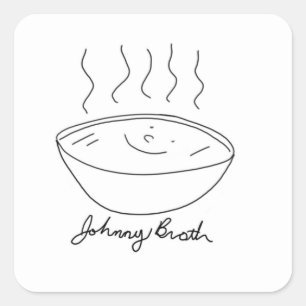 Pegatina Cuadrada Johnny Broth Button
