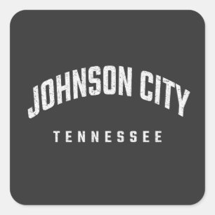 Pegatina Cuadrada Johnson City Tennessee TN