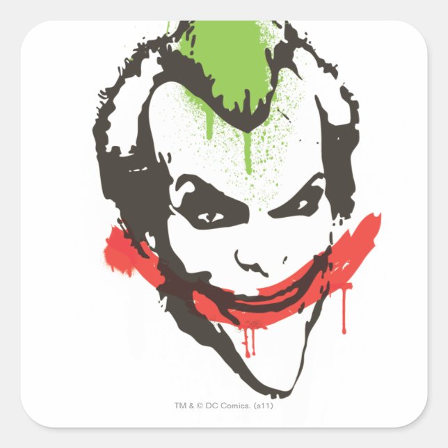 Pegatina Cuadrada Joker Graffiti (Anverso)