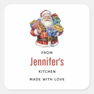 Pegatina Cuadrada Jolly Santa Claus Classic Navidades Kitchen