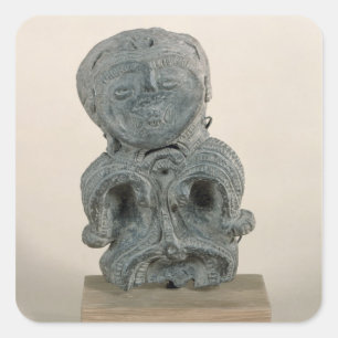 Pegatina Cuadrada Jomon figurine