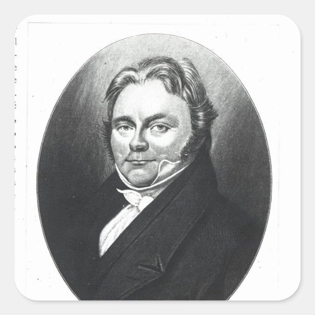 Pegatina Cuadrada Jons Jakob Berzelius (Anverso)