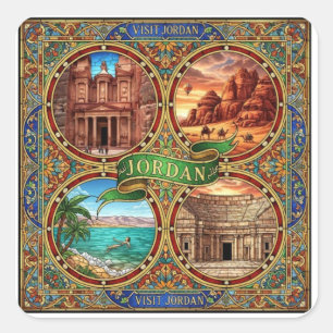 PEGATINA CUADRADA JORDANIA
