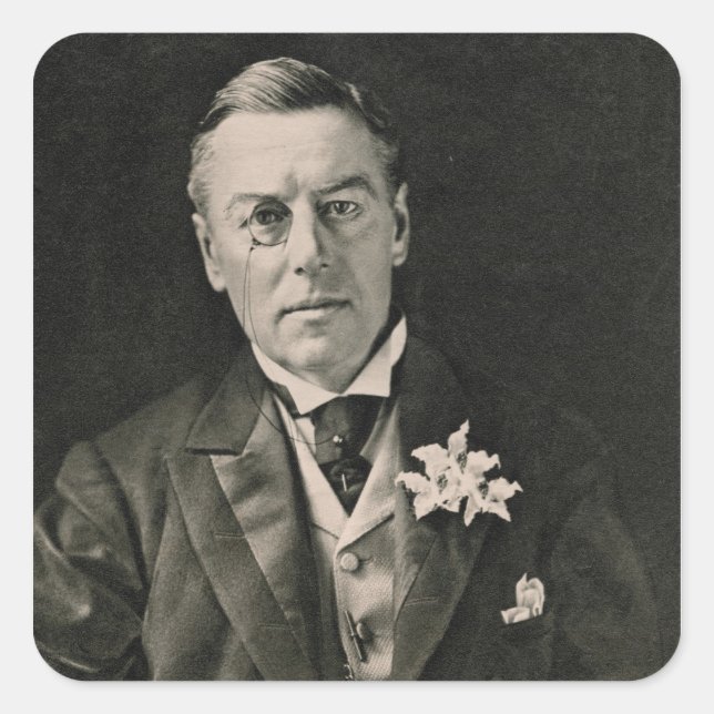 Pegatina Cuadrada Joseph Chamberlain (Anverso)