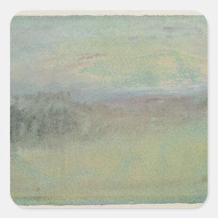 Pegatina Cuadrada Joseph Mallord William Turner Escena costera. c.