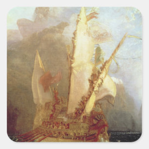 Pegatina Cuadrada Joseph Mallord William Turner Ulysses Deriding P