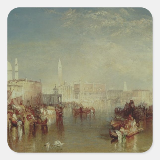 Pegatina Cuadrada Joseph Mallord William Turner | Venecia, 1840 (Anverso)
