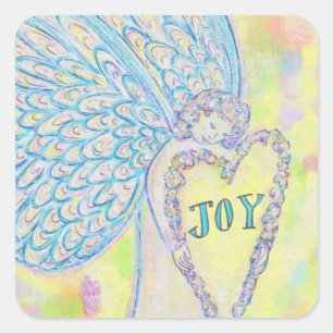 Pegatina Cuadrada Joy Guardian Angel Art Personalizado Decal Pegatin