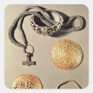 Pegatina Cuadrada joyería de viking TtoB LtoR
