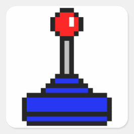 Pegatina Cuadrada Joystick de 8 bits