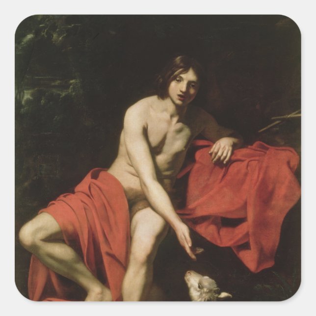 Pegatina Cuadrada Juan Bautista (Anverso)