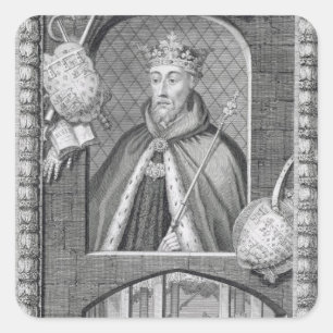 Pegatina Cuadrada Juan de flaco, duque de Lancaster (1340-99)