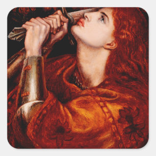 Pegatina Cuadrada Juana de Arco